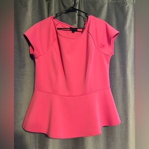 Hot pink cap sleeve shirt